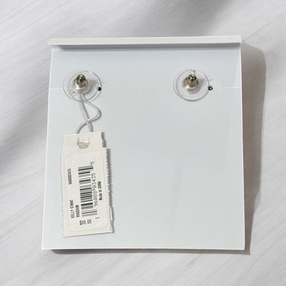 NWT! Kendra Scott Kelly Elegant Statement Earrings in Silver - Picture 4 of 4